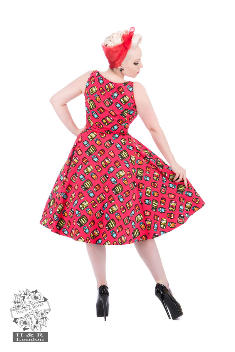 Pink 50s Eliza Spicy Swing Dress